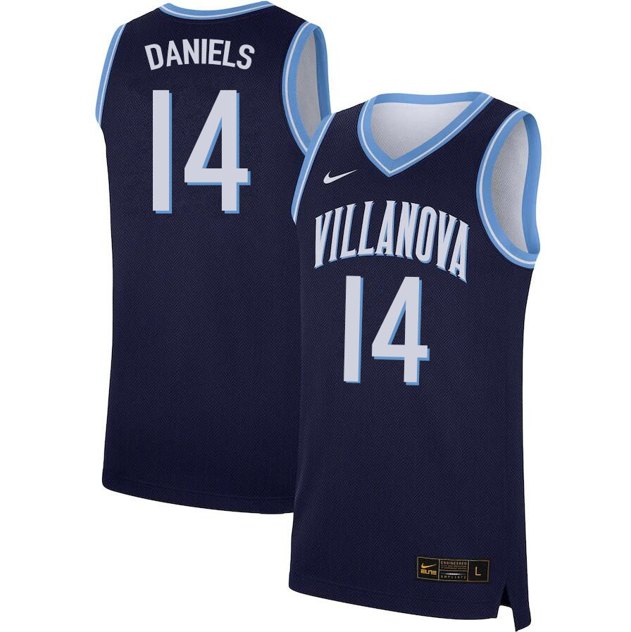 Men #14 Caleb Daniels Villanova Wildcats College Basketball Jerseys Sale-Navy - Click Image to Close